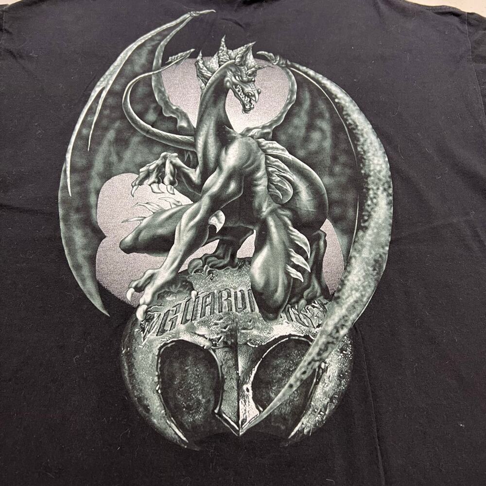 Guardians of Paradise Dragon Graphic T-Shirt Black Men's XL Vintage Style - Picture 4 of 8